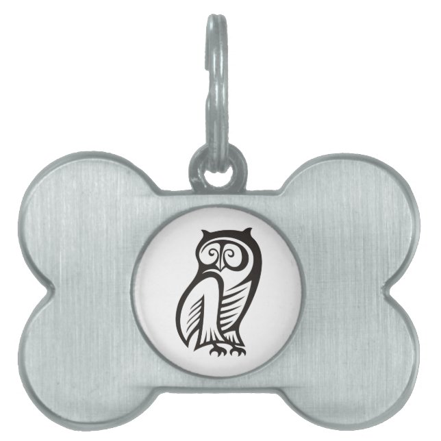 Owl-Symbol Schwarz Tiermarke (Vorderseite)