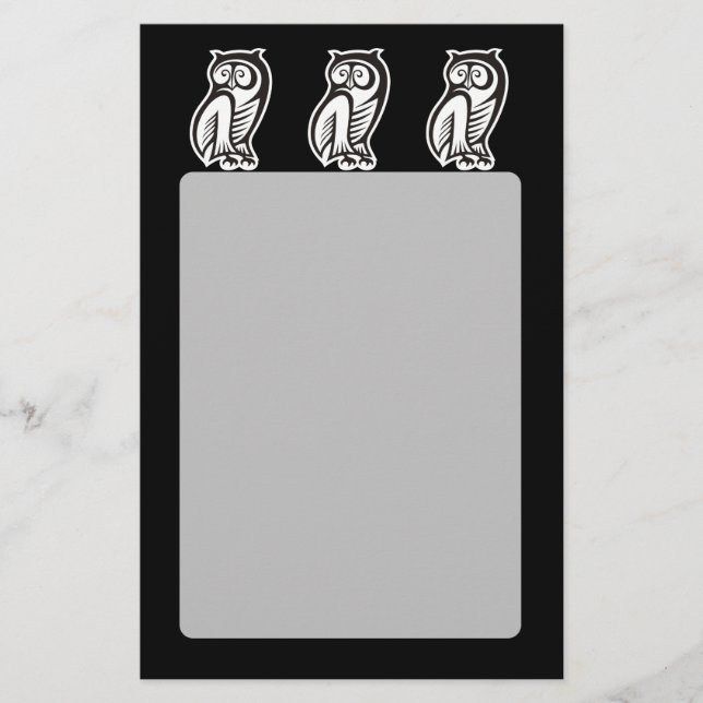 Owl Symbol Weiß Flyer (Vorne)