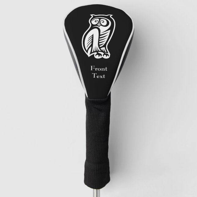 Owl Symbol Weiß Golf Headcover (Vorderseite)