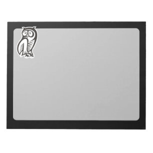 Owl Symbol Weiß Notizblock