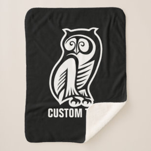 Owl Symbol Weiß Sherpadecke