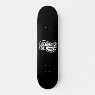 Owl Symbol Weiß Skateboard