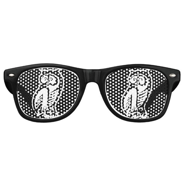 Owl Symbol Weiß Sonnenbrille (Vorderseite)