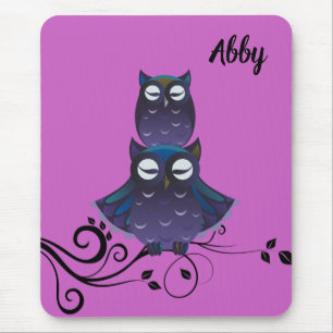 Owl Themed Personalisiert Mousepad