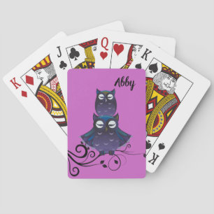 Owl Themed Personalisiert Players Cards Spielkarten