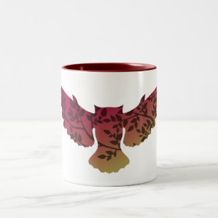 Owl Tree Zweifarbige Tasse
