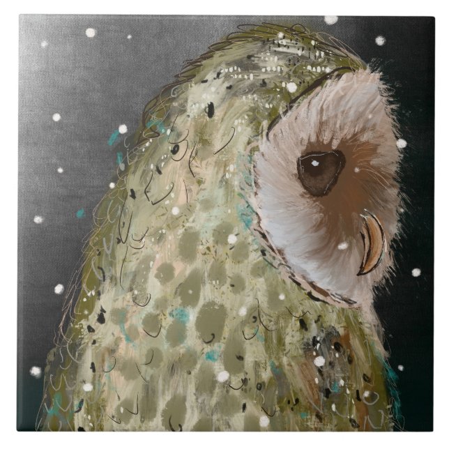 Owl Trivet Fliese (Vorderseite)