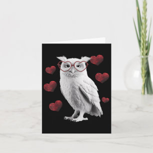 Owl Valentinstag Liebe Herzlich romantischer Vogel Karte