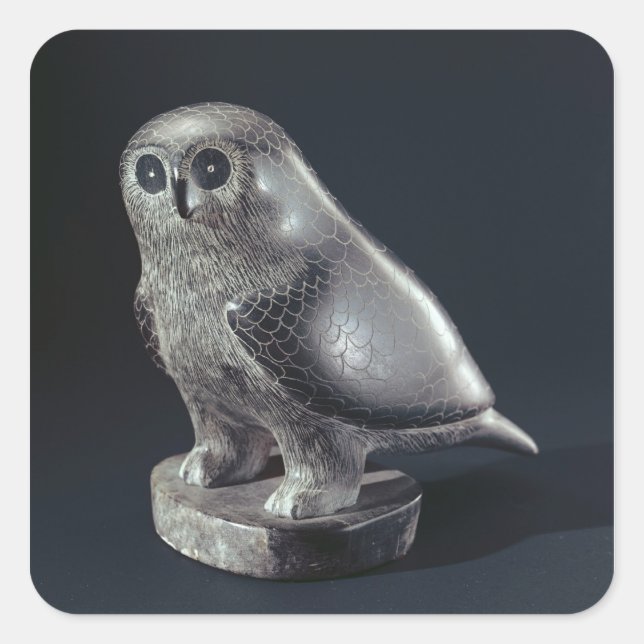Owl, von Cape Dorset Quadratischer Aufkleber (Vorderseite)