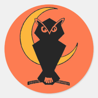 Owl-ween Runder Aufkleber
