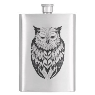 Owl Wild Animal Nature Illustration Art Flachmann