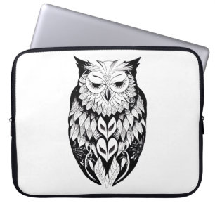 Owl Wild Animal Nature Illustration Art Laptopschutzhülle