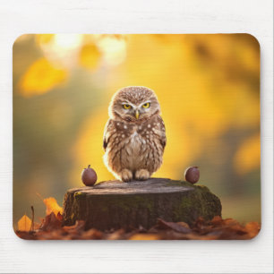Owl Wild Bird Animal Tranquile Friedlich Mousepad