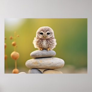 Owl Wild Bird Animal Tranquile Friedlich Poster