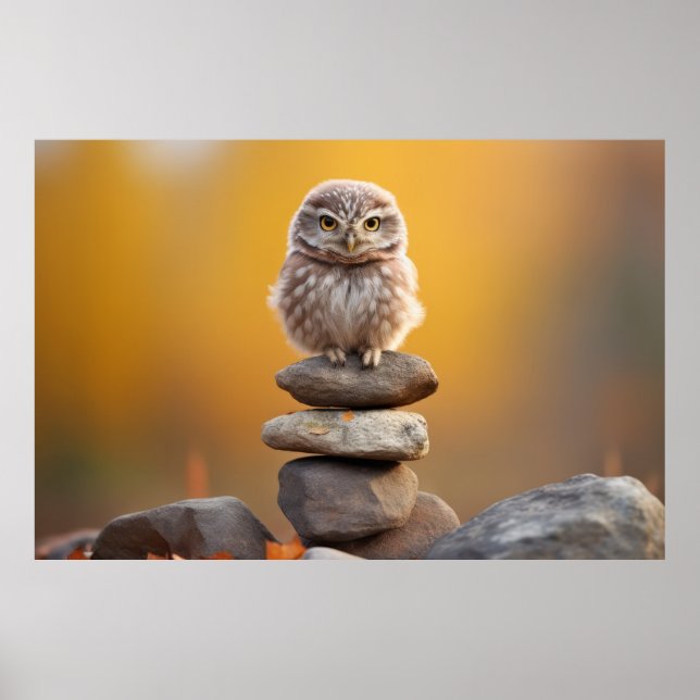 Owl Wild Bird Animal Tranquile Friedlich Poster (Vorne)