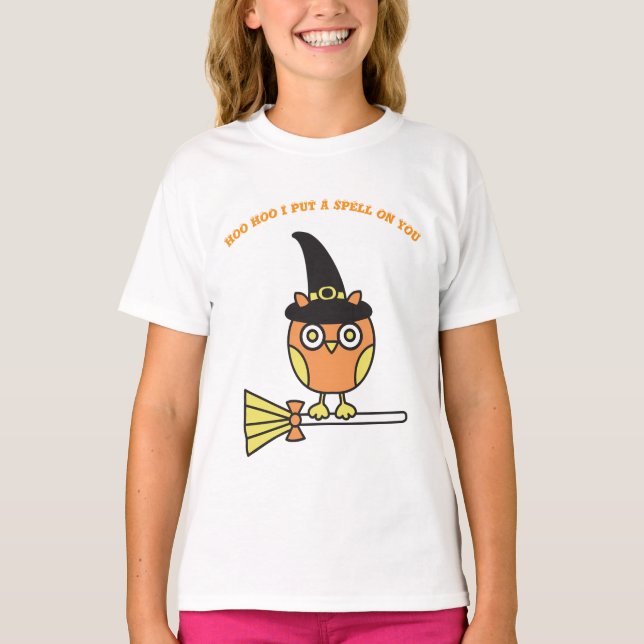 Owl Witch Girl's T - Shirt (Vorderseite)