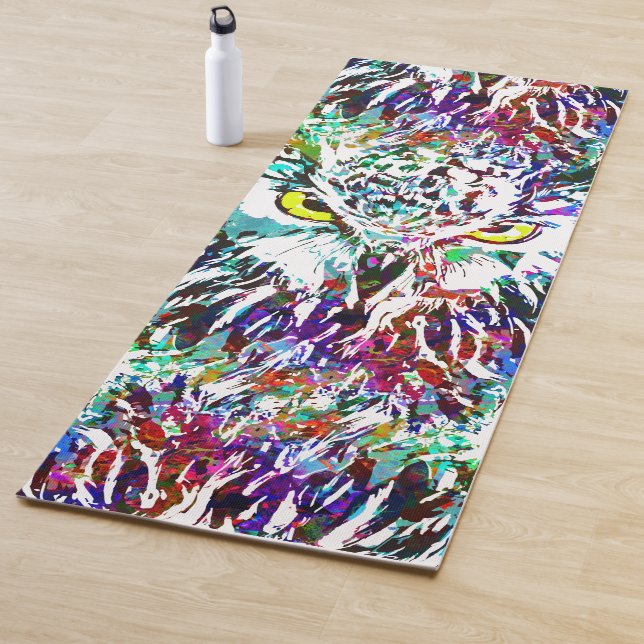 Owl Yoga Mat | Farbiges Schaf | Abstraktes Ei Yogamatte (Beispiel)