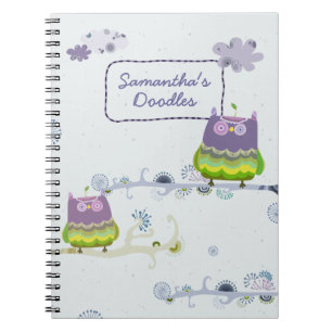 Owlish Doodles-Notebook Notizblock