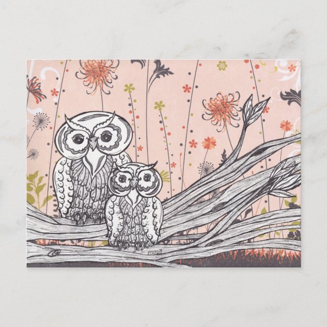 Owls 15 Postkarten (Vorderseite)