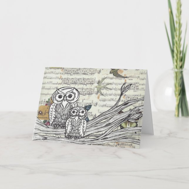 Owls 22 Greetings Card Karte (Vorderseite)