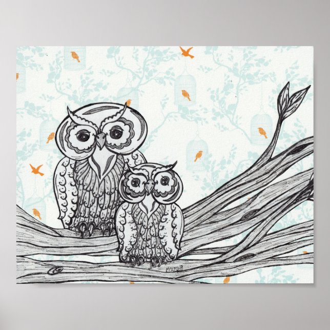 Owls 25 Print Poster (Vorne)