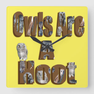 Owls Are A Hoot, Quadratische Wanduhr