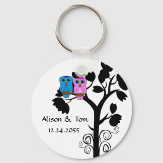 Owls - Gastgeschenke Hochzeiten der Liebesvögel Schlüsselanhänger