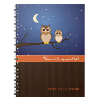 Owls Grandchild Erinnerungen Notebook Notizblock