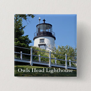 Owls Head Lighthouse, Maine Button