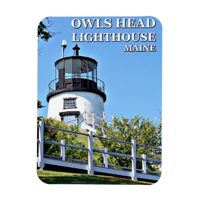 Owls Head Lighthouse, Maine Foto Magnet (Vertikal)