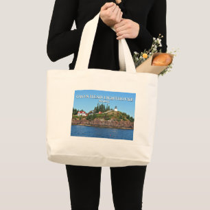 Owls Head Lighthouse, Maine Tote Bag Jumbo Stoffbeutel
