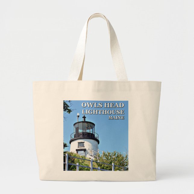 Owls Head Lighthouse, Maine Tote Bag Jumbo Stoffbeutel (Vorne)