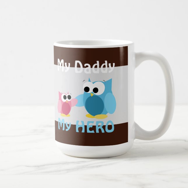 Owls - Mein Papa, Mein HERO - Tasse des Vaters (Rechts)