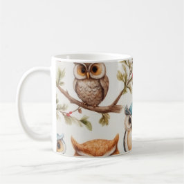 Owls on Branch Kaffeetasse