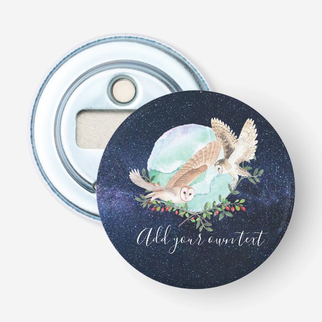 Owls Personalisiert Flaschenöffner (Vorderseite)