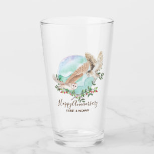 Owls Personalisiert Glas