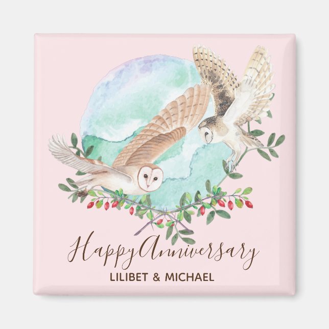 Owls Personalized Magnet (Vorne)
