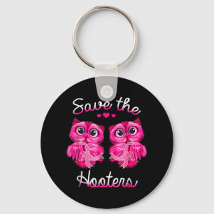 Owls Rettete ein Hooters Pink Ribbon Brustkrebs Ge Schlüsselanhänger
