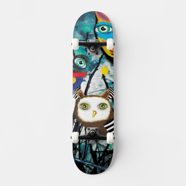 Owls Skateboard (Vorderseite)