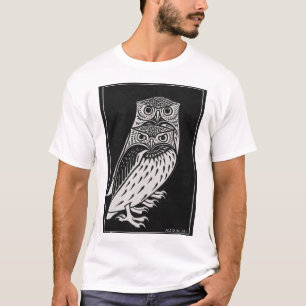 Owls T Shirt mit Vintagem Design von Julie De Graa