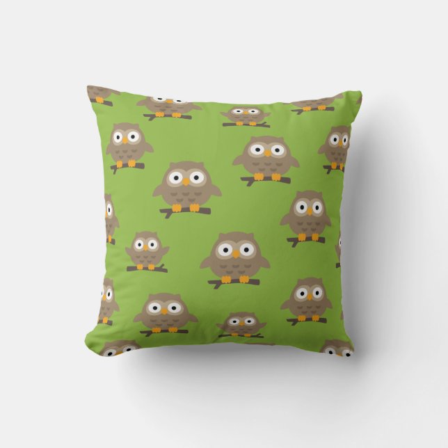 Owls Throw Kissen (Vorderseite)