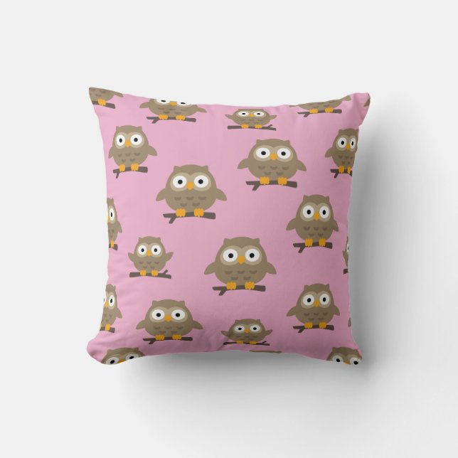 Owls Throw Kissen (Vorderseite)