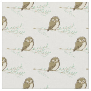 Owls Watercolor Baby Room Decke Stoff
