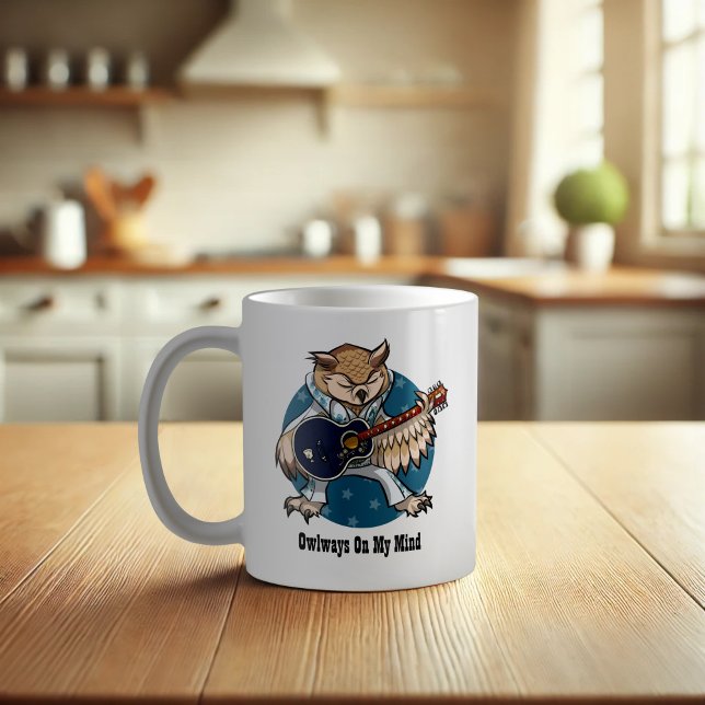 Owlways auf meinem Mind Rock & Roll Gitarren Owl C Kaffeetasse (Von Creator hochgeladen)