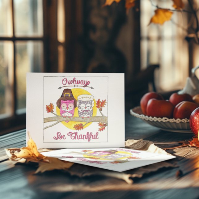 Owlways dankbar Inspiration Postkarte (Von Creator hochgeladen)