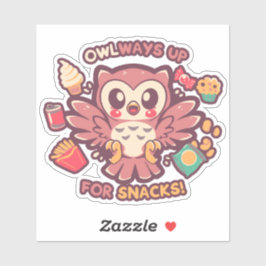 OWLways up for Snacks Aufkleber