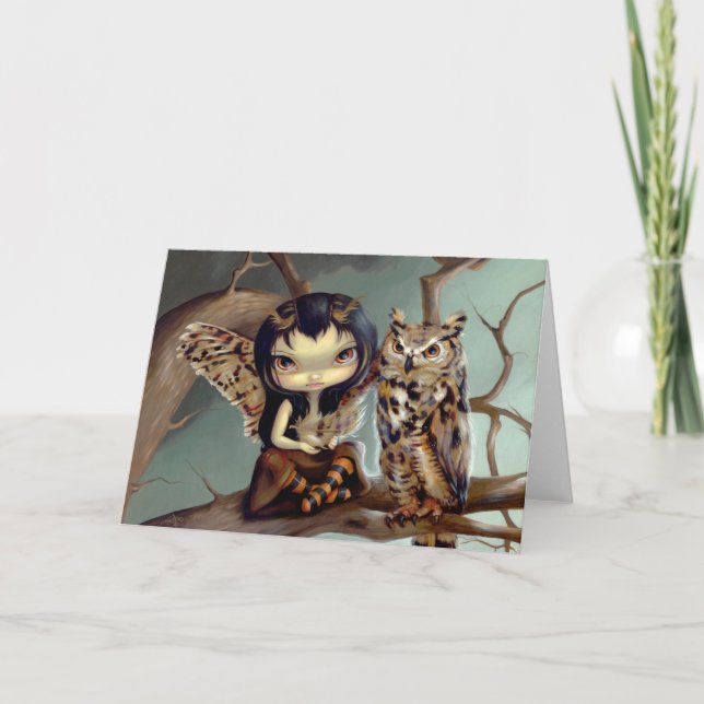 "Owlyn" Gruß-Karte Karte (Vorderseite)