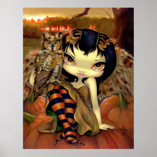 Owlyn im Herbst ART PRINT Eukalyptusmärchen Poster