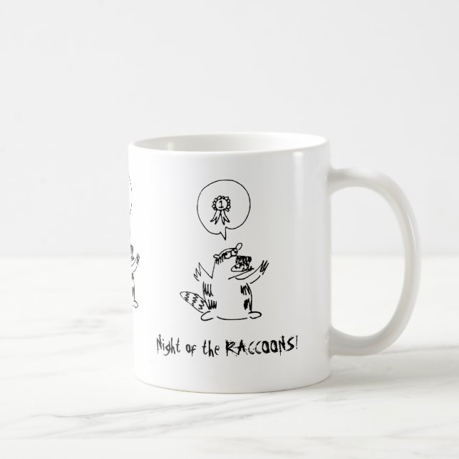 Owlys #1 Raccoon-Tasse Kaffeetasse (Rechts)