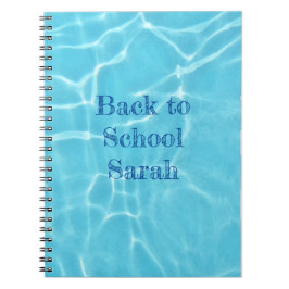 own text swimming pool back to school notebook notizblock